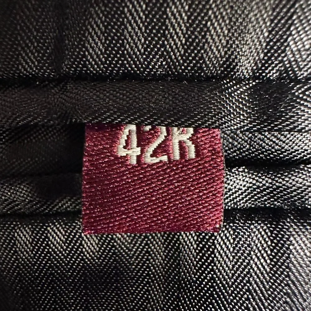 COVINGTON Men's Blazer 42R Sport Coat Two Button Jacket Black Corduroy 1-Vent